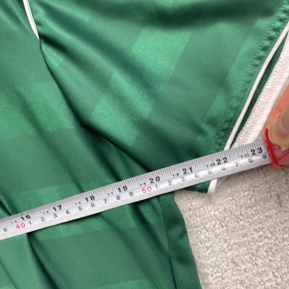 Vintage Y2K Adidas Climalite Soccer Blank Jersey Shirt Men Large XL Lucky Green - Picture 9 of 16